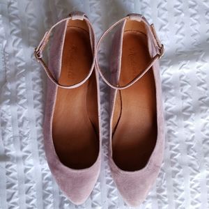 Madewell Suede Ankle Strap Shoe